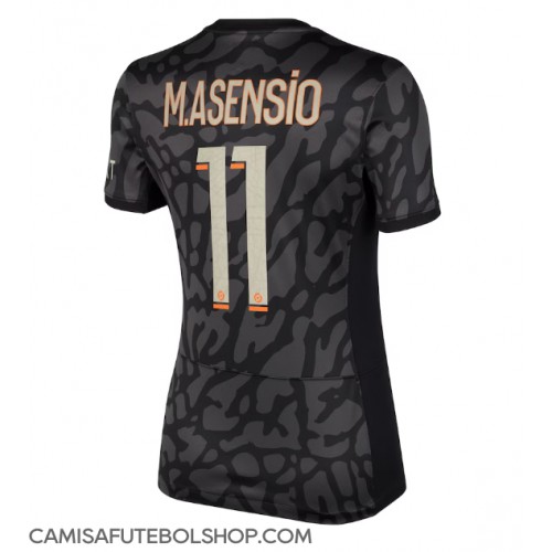 Camisa de time de futebol Paris Saint-Germain Marco Asensio #11 Replicas 3º Equipamento Feminina 2023-24 Manga Curta